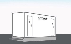 3+2 Event Toilet trailer hire illustration