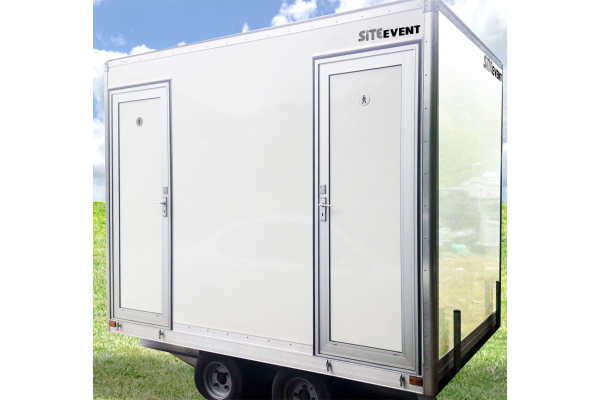 Compact event toilet trailer