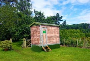 themed toilet hire potting shed