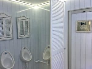 The shabby chic toilet trailer