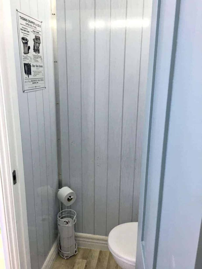 The shabby chic toilet trailer