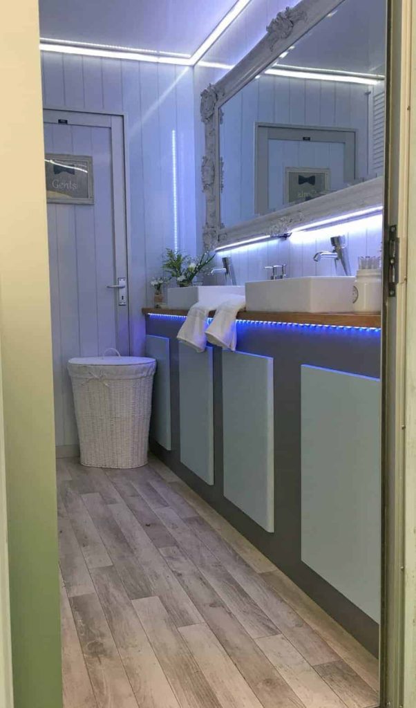 The shabby chic toilet trailer