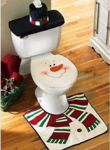 christmas themed bathroom