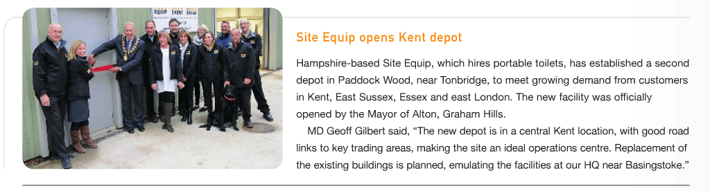 Site Equip Opens Kent Depot