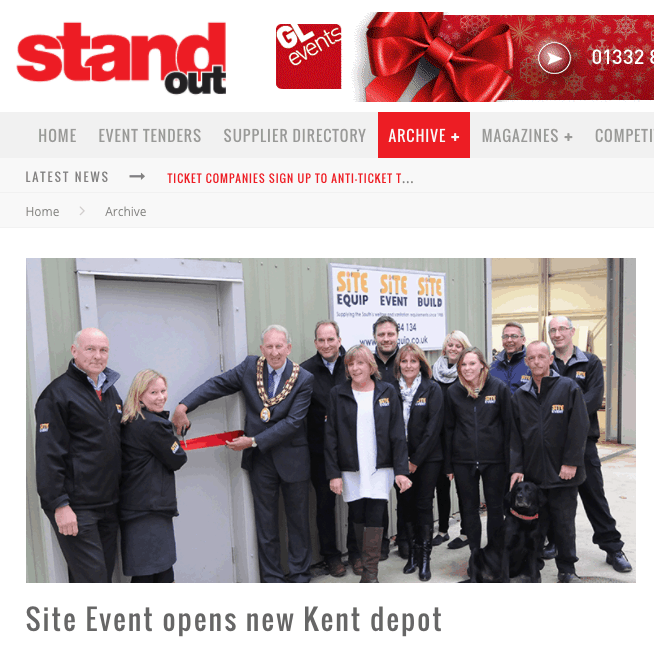 Site Event Opens New Kent Depot - Stand Out - November 2015