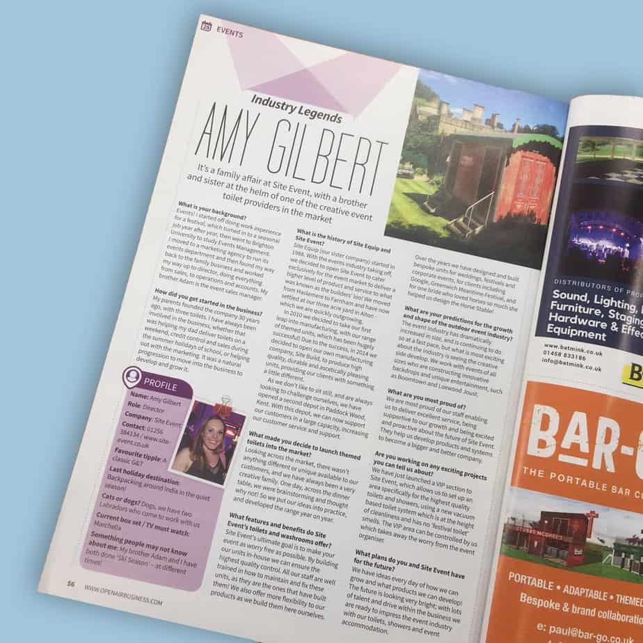 Open Air Magazine - Industry Legend Amy Gilbert