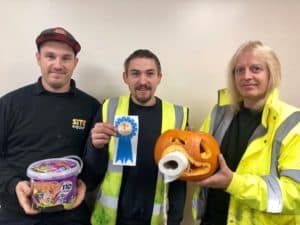 the winners of the pumpkin carving competition