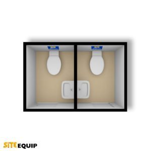 1+1 Static Mains Toilet Block Layout from Site Equip