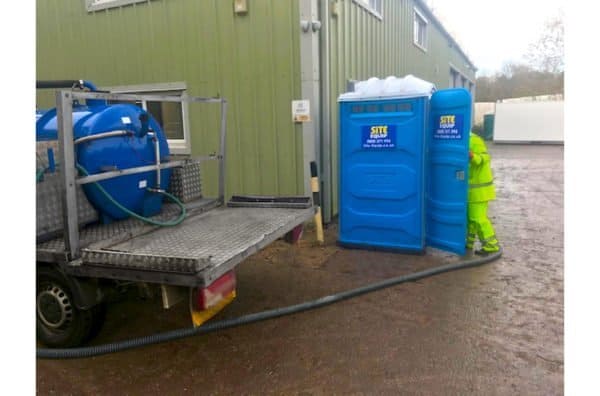 chemical toilet servicing