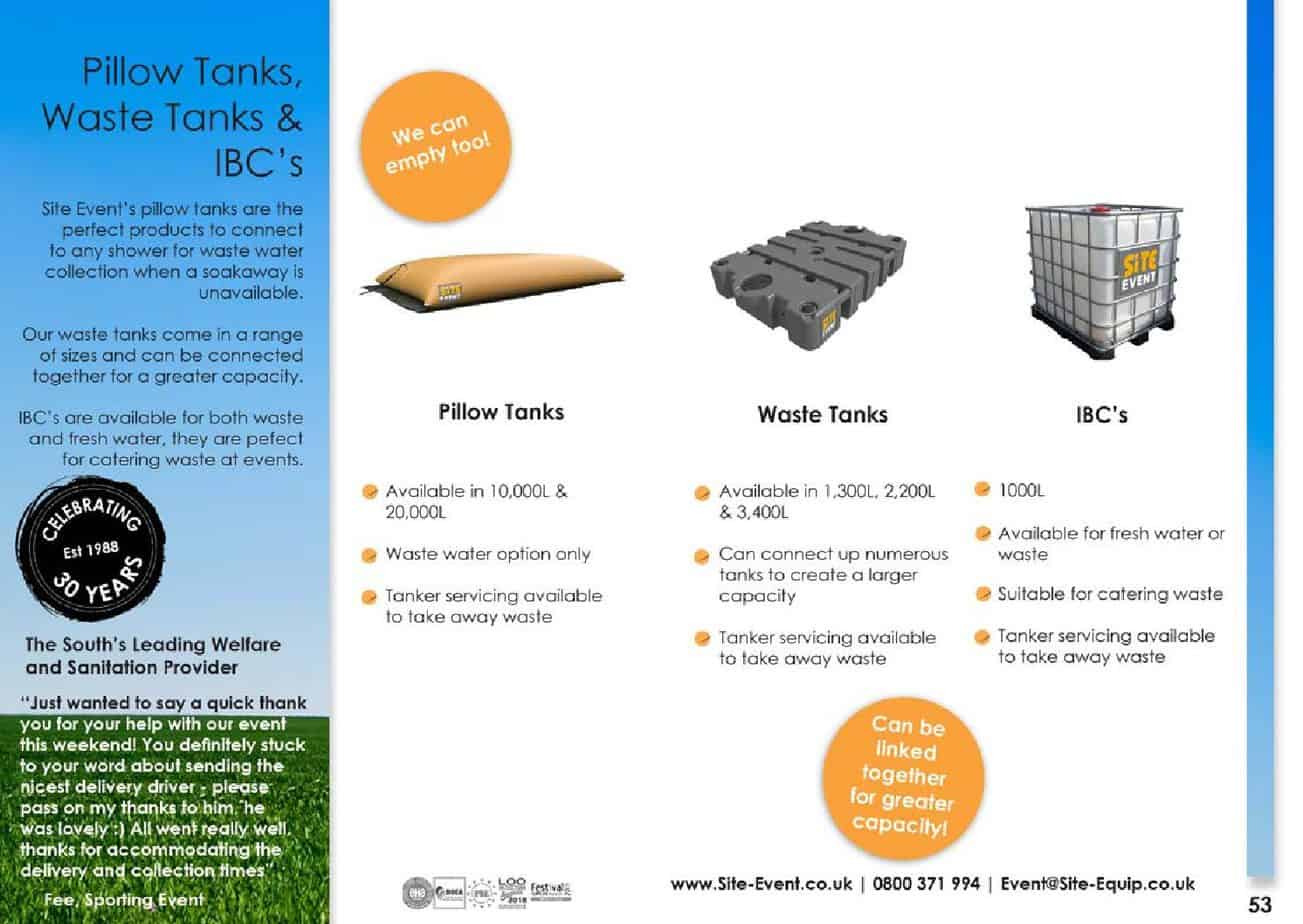 Site Equip • Waste Tanks Hire • Book your hire online now!