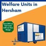 Welfare unit in Hersham, Surrey