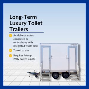 long-term luxury toilet trailers