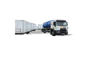 toilet trailer servicing