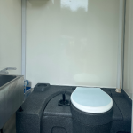 recirculating chemical toilet for welfare unit