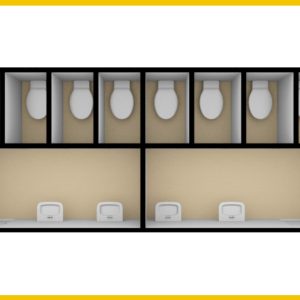 8 bay toilet trailer