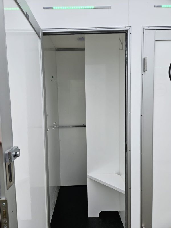 8 bay shower pods inside